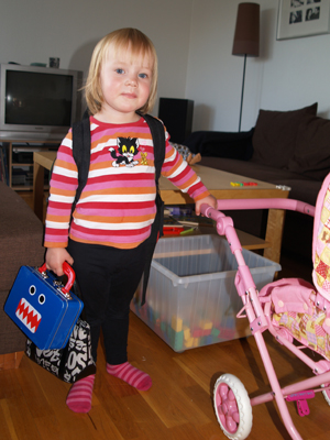 Har packat för resa till mormor och morfar